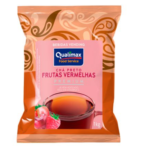 Chá Preto Solúvel e Frutas Vermelhas Vending 1Kg - Qualimax