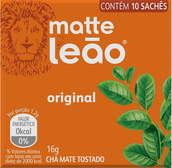 Chá Matte Leão Original 16g em Sachês - 10 Unidades