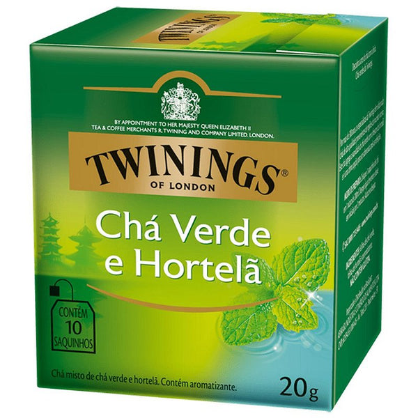 Chá Verde e Hortelã Twinings - 17,5g / 10 sachês