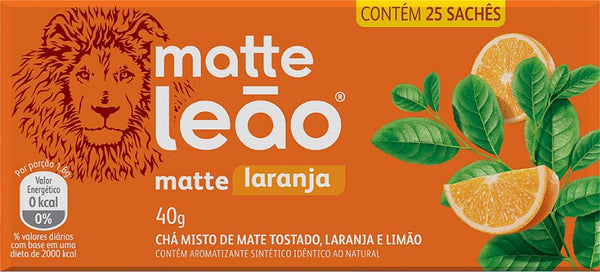 Chá Matte Leão Laranja - Caixa com 25 Sachês