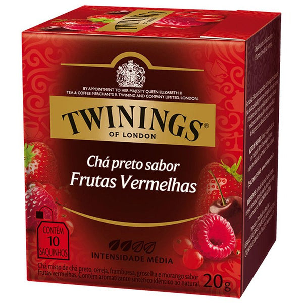 Chá Preto Sabor Frutas Vermelhas Twinings - 20g / 10 sachês