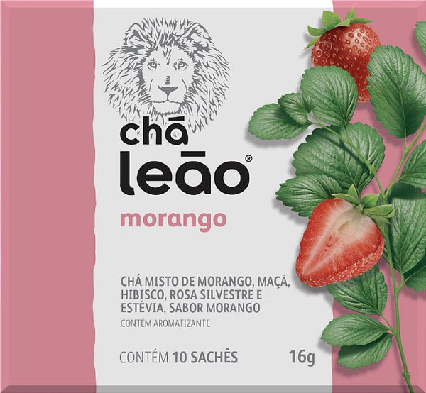 Chá Leão Premium - Morango 10 Sachês