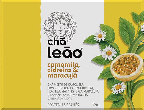 Chá Leão Premium - Camomila , Cidreira e Maracujá 15 Sachês