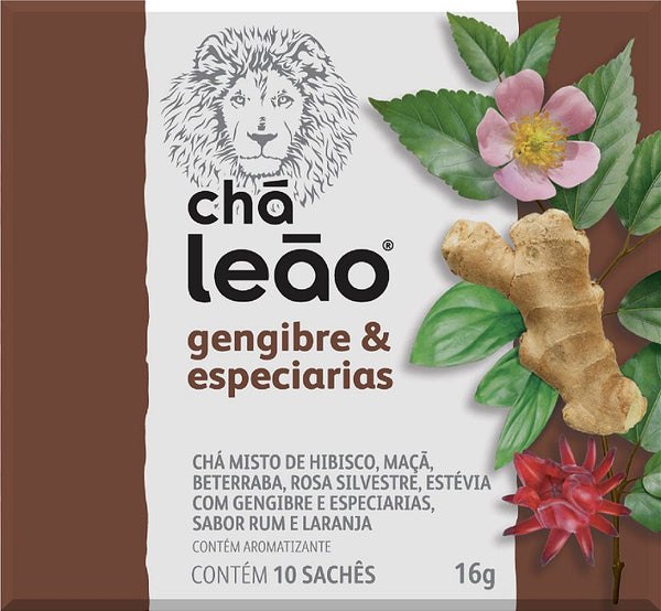 Chá Leão Premium - Gengibre com Especiarias 10 sachês