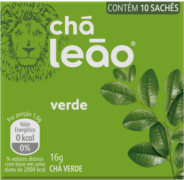 Chá Leão - Chá Verde 16g em sachês - 10 Sachês