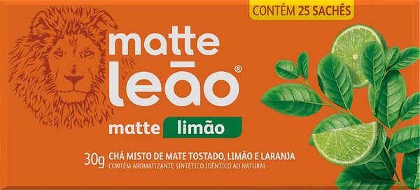 Chá Matte Leão com Limão - Caixa com 25 Sachês