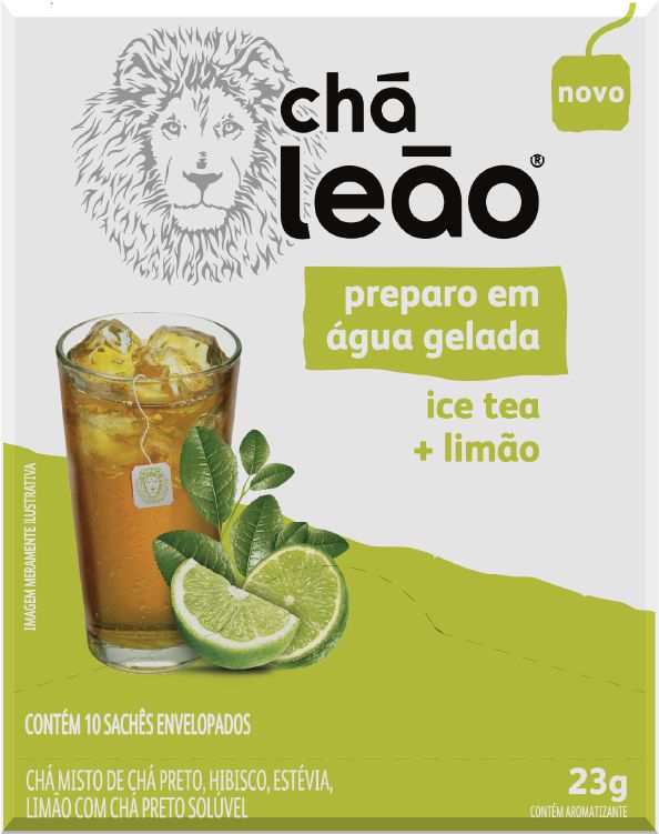 Chá Leão Água Gelada - Ice Tea  e  Limão 10 Sachês