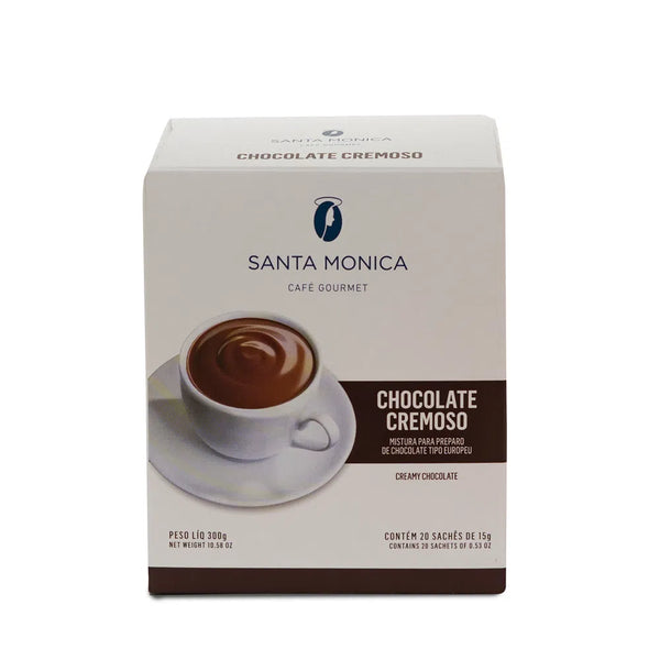 Chocolate Cremoso Santa Monica em Sachês - Monodose 20 Unidades