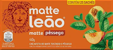 Chá Matte Leão Pessego - Caixa com 25 Sachês